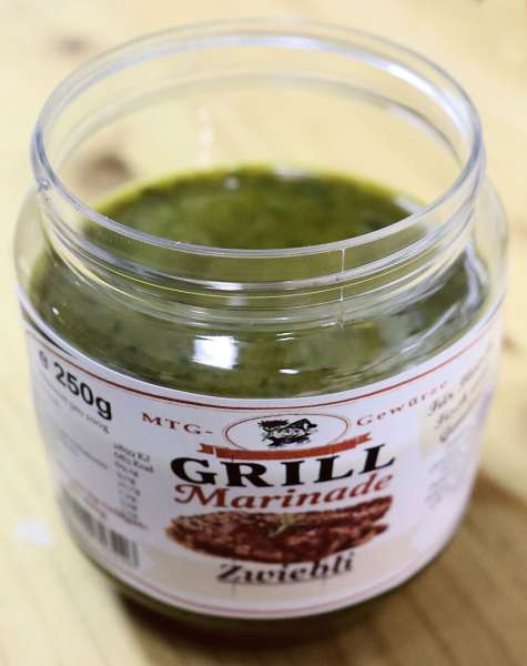 Marinade Zwiebli kaufen ✓ Würzige Grillmarinade mit kräftiger Zwiebelnote sowie Paprika und Pfeffer. Ideal für Fleisch, Geflügel und Gemüse.